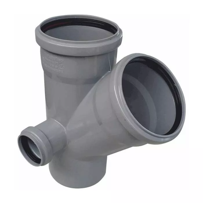 Крестовина PP-H 2-пл сер б/н Дн110х110х50х45гр лев в/к