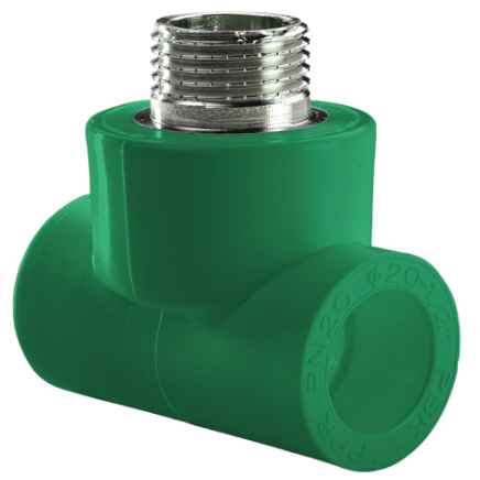 Тройник комбинир. ПП D32х1/2"х32 НР AntiFire GREEN