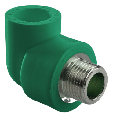 Угольник комбинир. ПП D25-3/4" НР AntiFire GREEN