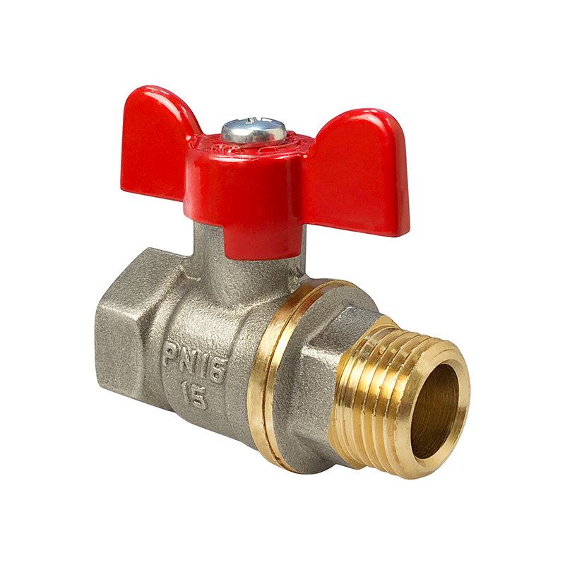 Кран шар. лат. VALFEX  ВР/НР, НИКЕЛИР-Й, бабочка,  3/4" (72/18)